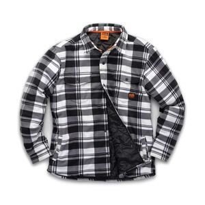 Scruffs Mens Checked Padded Shirt / Black/White